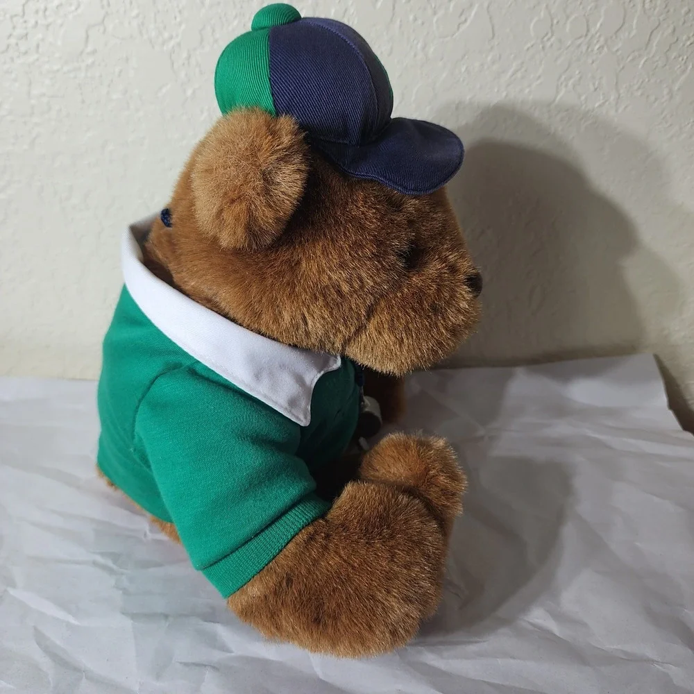 Vintage 1991 Gund Lands End Coach Teddy‎ Bear Limited Edition Plush Whistle Hat